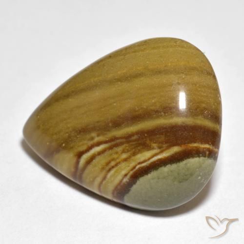 Jaspe Multicolorido Natural 16.74ct, Formato de pêra, Opaco