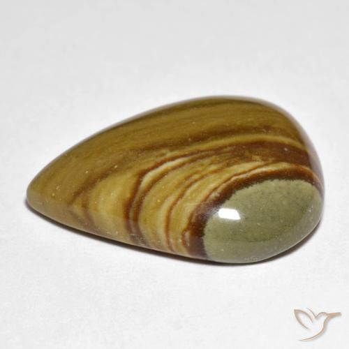 Jaspe Multicolorido Natural 16.74ct, Formato de pêra, Opaco