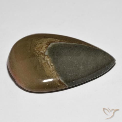Jaspe Multicolorido Natural 61.37ct, Formato de pêra, Opaco