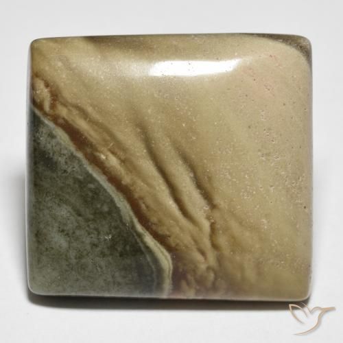 27.20ct Natural Multicolorido Jaspe, Quadrado, Opaco