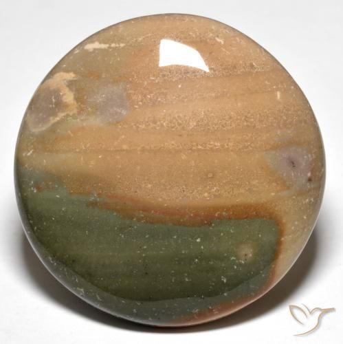50.10ct Natural Multicolorido Jaspe, Redondo, Opaco
