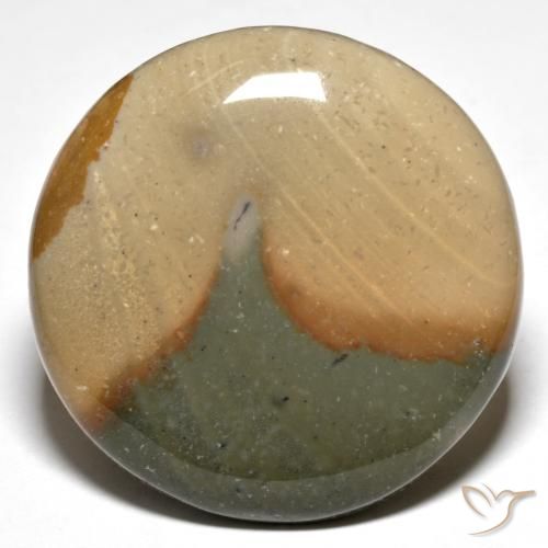 47.22ct Natural Multicolorido Jaspe, Redondo, Opaco