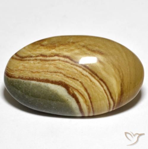 24.75ct Natural Multicolorido Jaspe, oval, Opaco