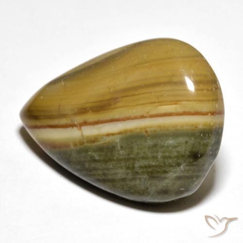 23.26ct Natural Multicolorido Jaspe, Formato de pêra, Opaco