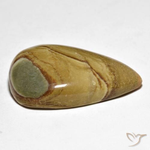 Jaspe Multicolorido Natural 37.78ct, Formato de pêra, Opaco