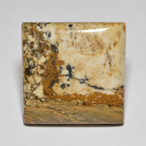 Jaspe multicolorido natural 27,66ct, quadrado, opaco