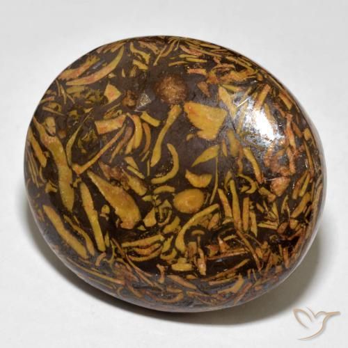 58.00ct Natural Gingerbread Marrom Jaspe, oval, Opaco