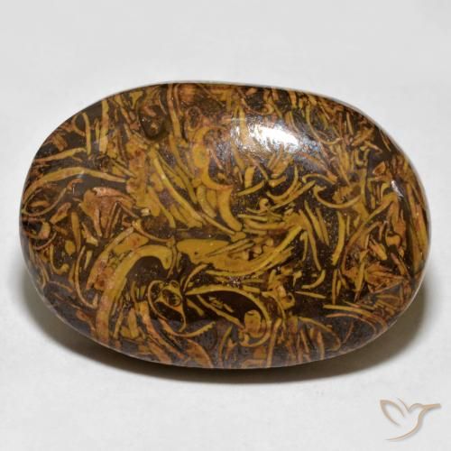 59.94ct Natural Marrom dourado Jaspe, oval, Opaco