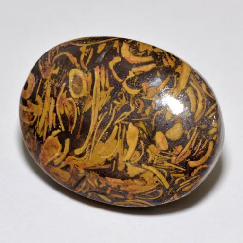 Jaspe multicolorido natural 37,59ct, corte oval, opaco