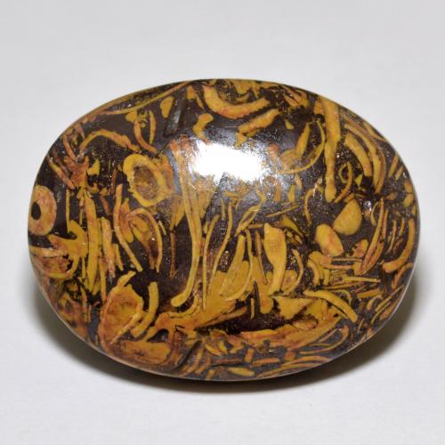 Jaspe multicolorido natural 37,59ct, corte oval, opaco