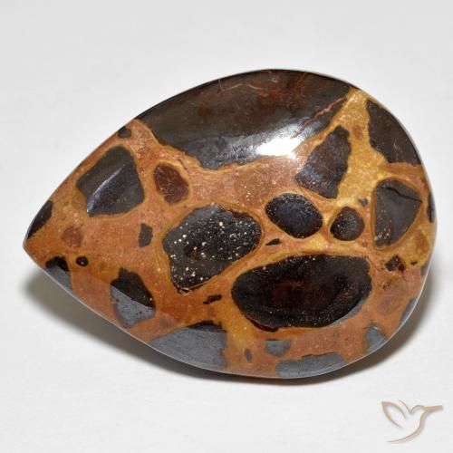 Pedra preciosa pêra jaspe de 19,79 quilates, jaspe certificado solto da Indonésia, Gema natural não tratada, 25,8 x 19,2 mm, Photo A
