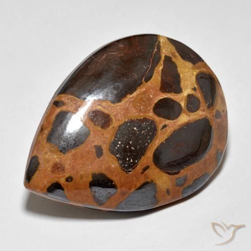 Jaspe Multicolorido Natural 19.79ct, Formato de pêra, Opaco