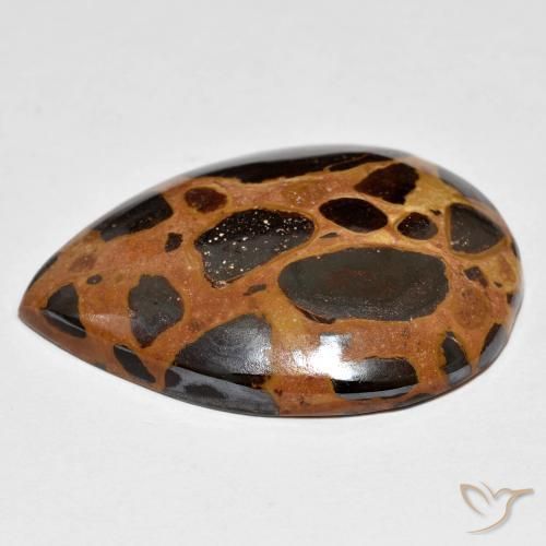 Jaspe Multicolorido Natural 19.79ct, Formato de pêra, Opaco