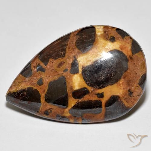 19.86ct Natural Multicolorido Jaspe, Formato de pêra, Opaco
