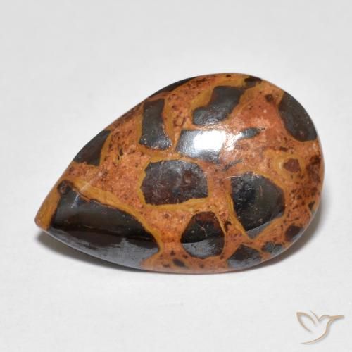 Jaspe Multicolorido Natural 8.18ct, Formato de pêra, Opaco