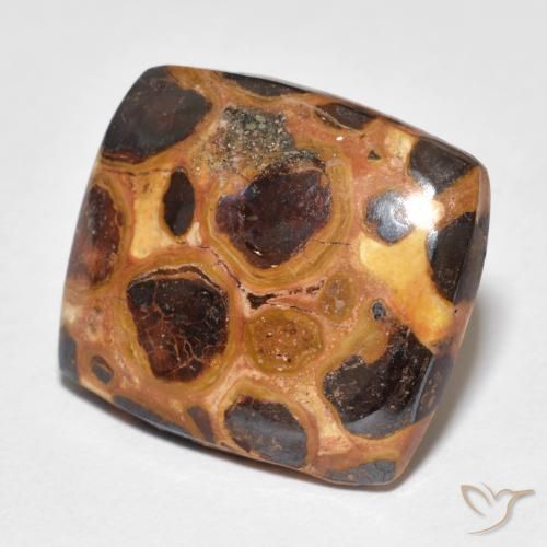 12.18ct Natural Multicolorido Jaspe, Almofada, Opaco