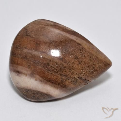 16.49ct Natural Multicolorido Jaspe, Formato de pêra, Opaco