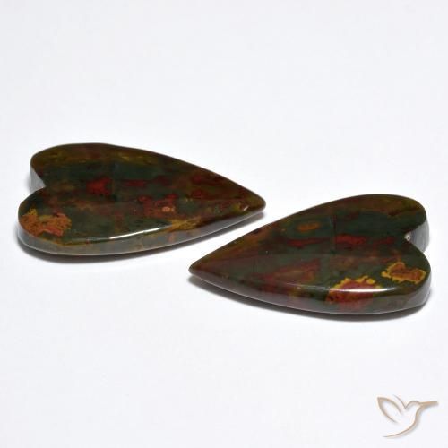 Pedras preciosas de Jaspe Multicolorido natural de 15.24 ct, Coração, Opaco