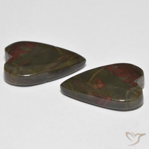 Pedras preciosas de Jaspe Multicolorido natural de 16.73 ct, Coração, Opaco