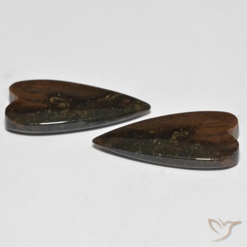 Pedras preciosas de Jaspe Multicolorido natural de 12.56 ct, Coração, Opaco