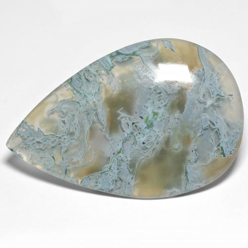 Jaspe multicolorido natural 50,95ct, formato de pêra, translúcido