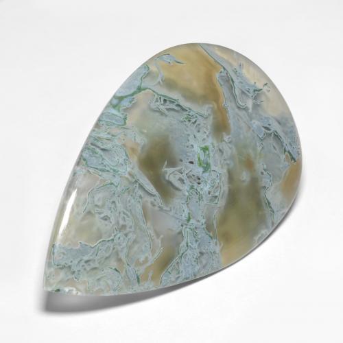 Jaspe multicolorido natural 50,95ct, formato de pêra, translúcido