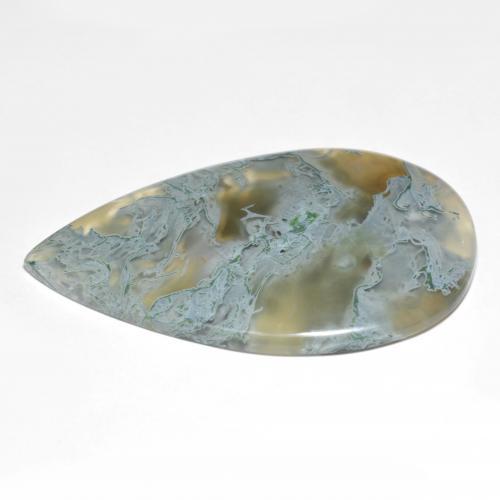 Jaspe multicolorido natural 50,95ct, formato de pêra, translúcido