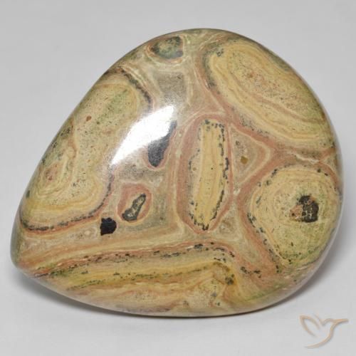85.63ct Natural Multicolorido Jaspe, Formato de pêra, Opaco