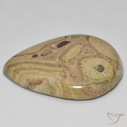 Jaspe Multicolorido Natural 85.63ct, Formato de pêra, Opaco