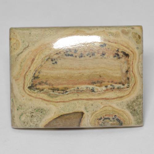 Jaspe multicolorido natural 38,51ct, baguete, opaco