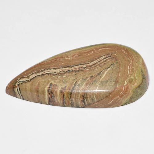 Jaspe multicolorido natural 53,59ct, formato de pêra, opaco