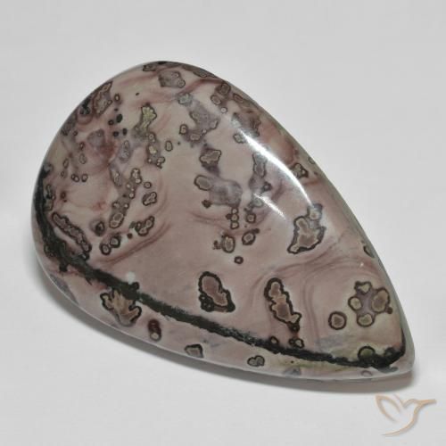 37.38ct Natural Multicolorido Jaspe, Formato de pêra, Opaco