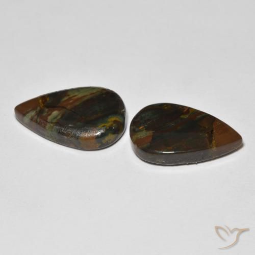 Pedras preciosas de Jaspe Multicolorido natural de 12.68 ct, Formato de pêra, Opaco