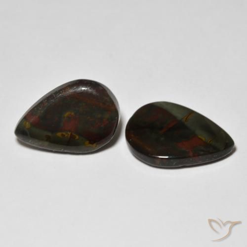 Pedras preciosas de Jaspe Multicolorido natural de 11.48 ct, Formato de pêra, Opaco