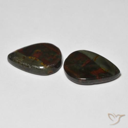 Pedras preciosas de Jaspe Multicolorido natural de 11.48 ct, Formato de pêra, Opaco