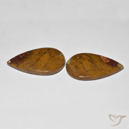 Pedras preciosas de Jaspe Multicolorido natural de 26.26 ct, Formato de pêra, Opaco