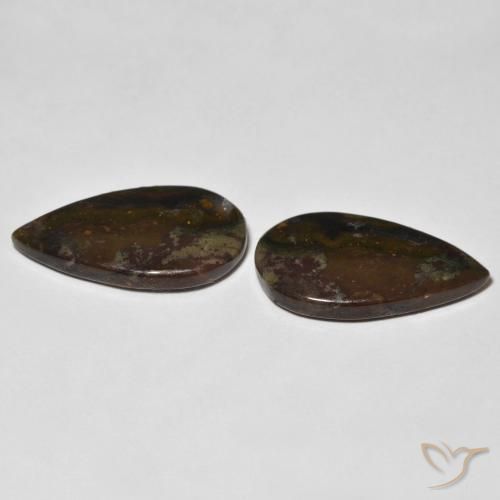 Pedras preciosas de Jaspe Multicolorido natural de 13.19 ct, Formato de pêra, Opaco