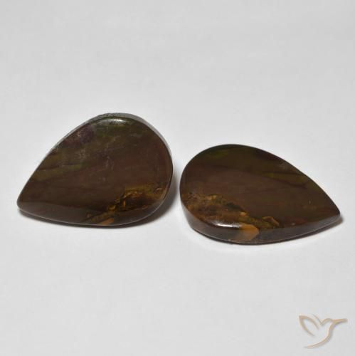 Pedras preciosas de Jaspe Multicolorido natural de 16.14 ct, Formato de pêra, Opaco