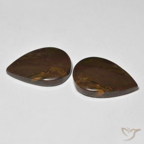 Pedras preciosas de Jaspe Multicolorido natural de 16.14 ct, Formato de pêra, Opaco