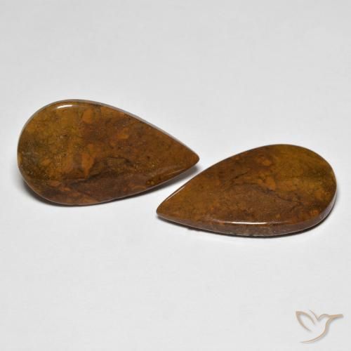 Pedras preciosas de Jaspe Multicolorido natural de 21.10 ct, Formato de pêra, Opaco