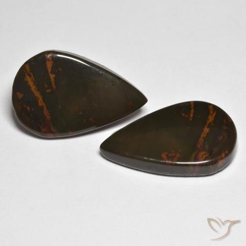 Pedras preciosas de Jaspe Multicolorido natural de 17.75 ct, Formato de pêra, Opaco