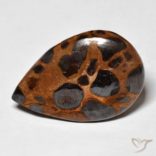 Pedra preciosa pêra jaspe de 18,2 quilates, jaspe certificado solto da Indonésia, Gema natural não tratada, 29 x 20,2 mm, Photo A