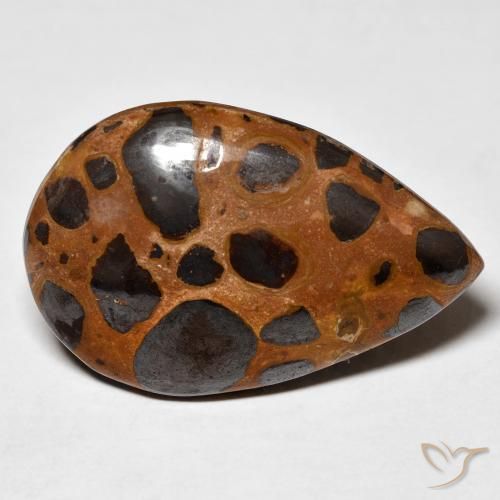 Jaspe Multicolorido Natural 24.78ct, Formato de pêra, Opaco