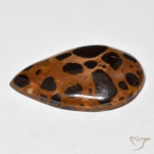 Jaspe Multicolorido Natural 24.78ct, Formato de pêra, Opaco