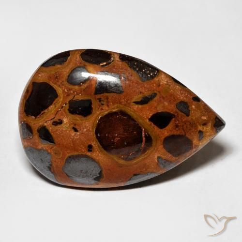 Jaspe Multicolorido Natural 15.69ct, Formato de pêra, Opaco