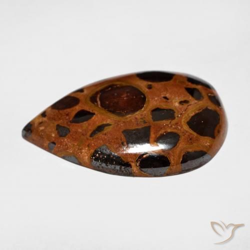 Jaspe Multicolorido Natural 15.69ct, Formato de pêra, Opaco