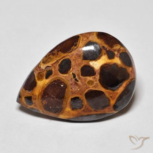 11.12ct Natural Multicolorido Jaspe, Formato de pêra, Opaco, Photo A