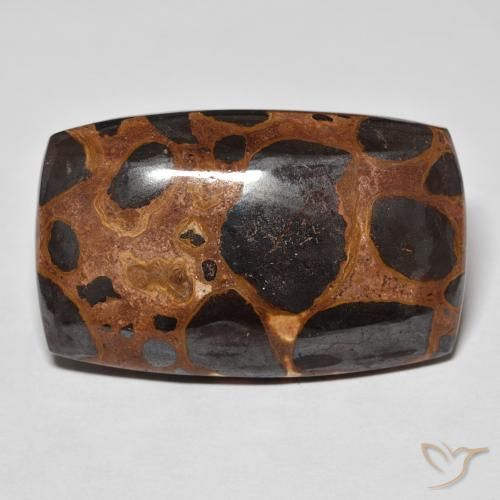 32.40ct Natural Multicolorido Jaspe, Almofada, Opaco