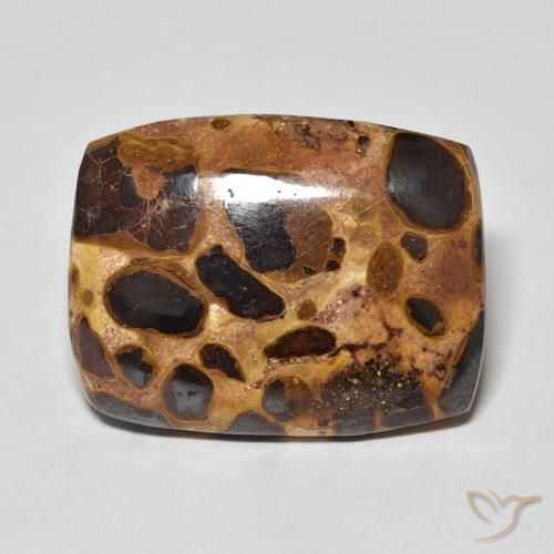 17.60ct Natural Multicolorido Jaspe, Almofada, Opaco