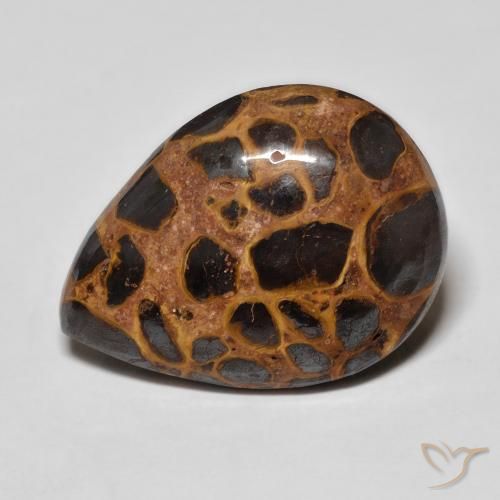 13.93ct Natural Multicolorido Jaspe, Formato de pêra, Opaco